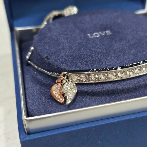 “Always With You” Swarovski Crystal Bracelet – Angel Wing Charm Adjustable - Picture 7 of 7